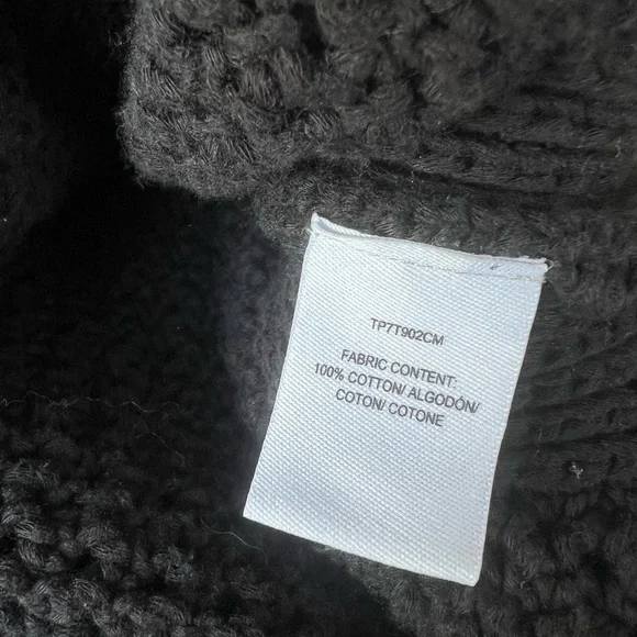 Derek Lam 10 Crosby Black Knit V-Neck Lace Up Sweater, size M - Picture 8 of 9